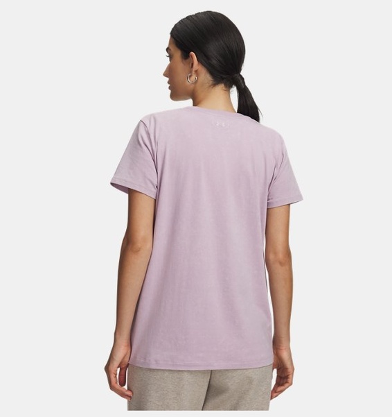 Pembe Kadın UA Rival Cotton Wash Kısa Kollu T-shirt
