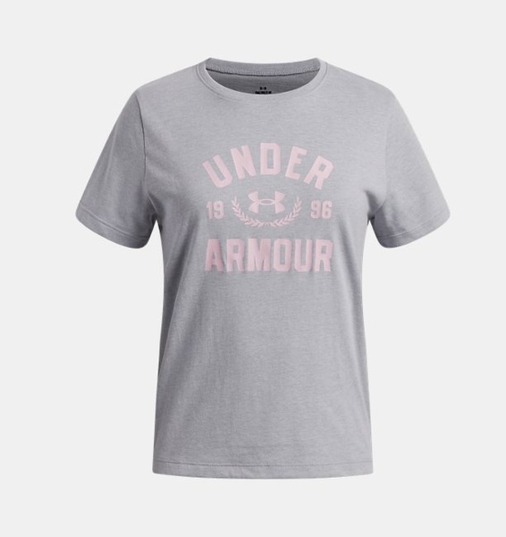 Gri Kız Çocuk UA Varsity Kısa Kollu T-shirt