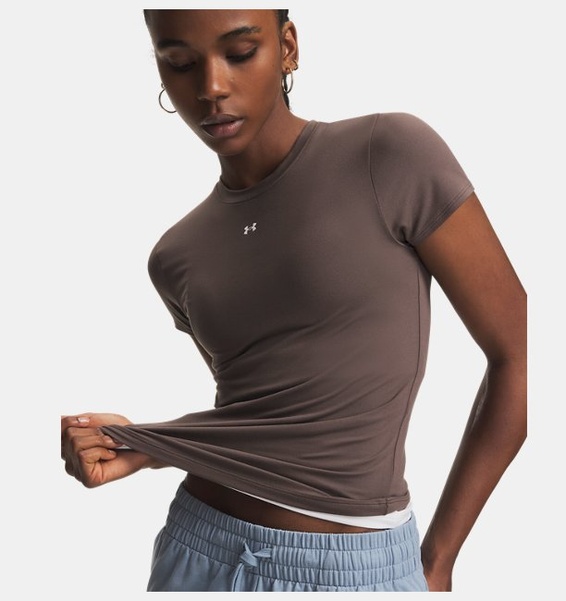 Kahverengi Kadın UA Motion Fitted Kısa Kollu T-shirt