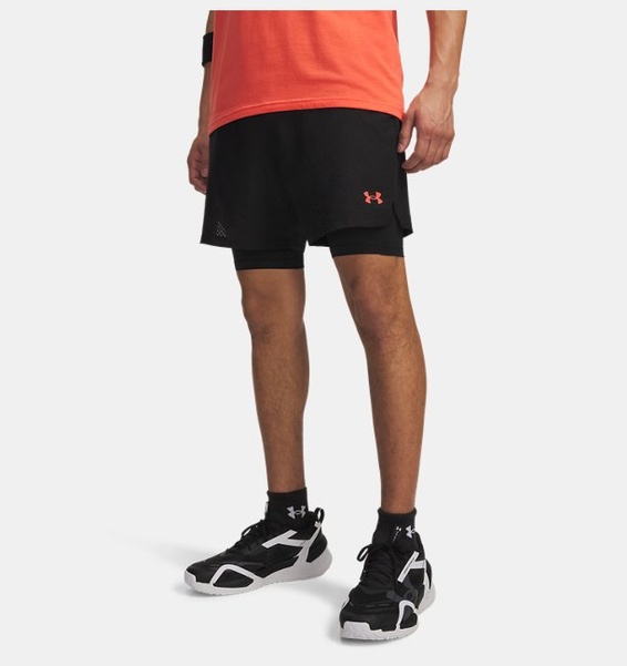 Siyah Erkek UA Vanish Woven 2.0 2in1 Şort