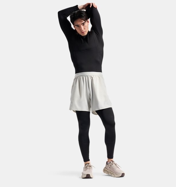 Siyah Erkek UA Coldgear Elite Compression Mock Uzun Kollu T-Shirt