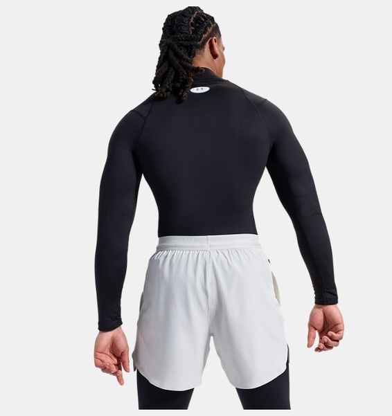Siyah Erkek UA Coldgear Elite Compression Mock Uzun Kollu T-Shirt
