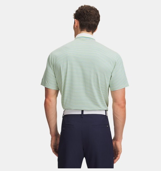 Beyaz Ua Armourdry Stripe Rib Polo