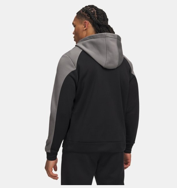 Siyah Erkek UA Armour Fleece Winter Ceket
