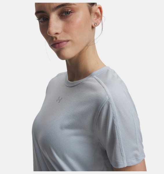 Gri Kadın UA Velociti Reflect Kısa Kollu T-shirt