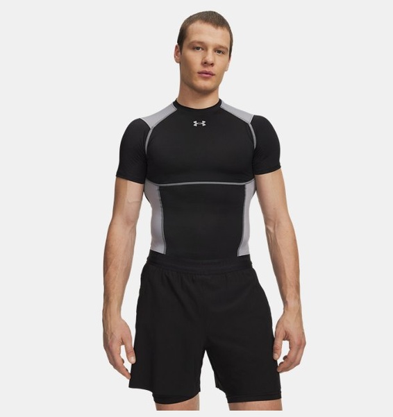 Siyah Erkek UA HG Elite Compression Kısa Kollu T-Shirt