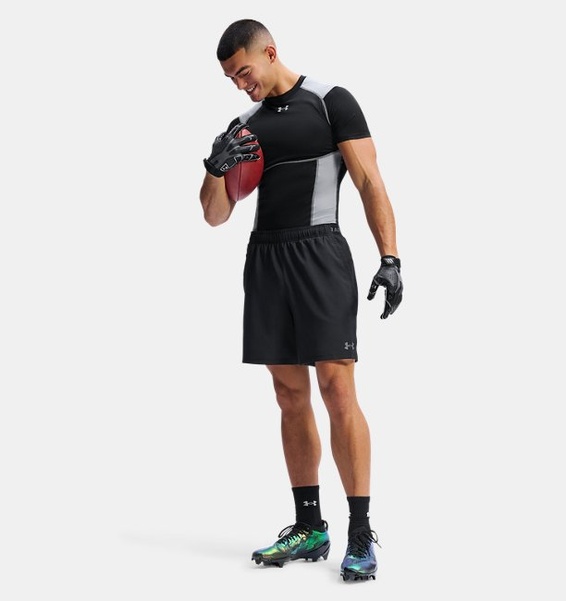 Siyah Erkek UA HG Elite Compression Kısa Kollu T-Shirt