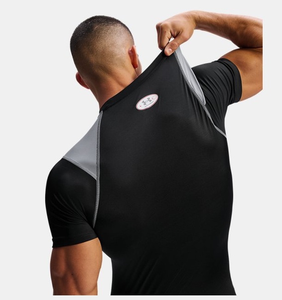 Siyah Erkek UA HG Elite Compression Kısa Kollu T-Shirt