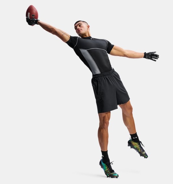 Siyah Erkek UA HG Elite Compression Kısa Kollu T-Shirt
