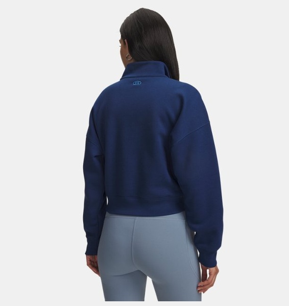 Mavi Kadın UA Rival Fleece Varsity Yarım Fermuarlı Sweatshirt