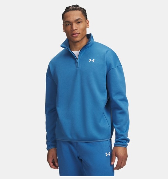 Mavi Erkek UA Armour Fleece 1/4 Zip Sweatshirt