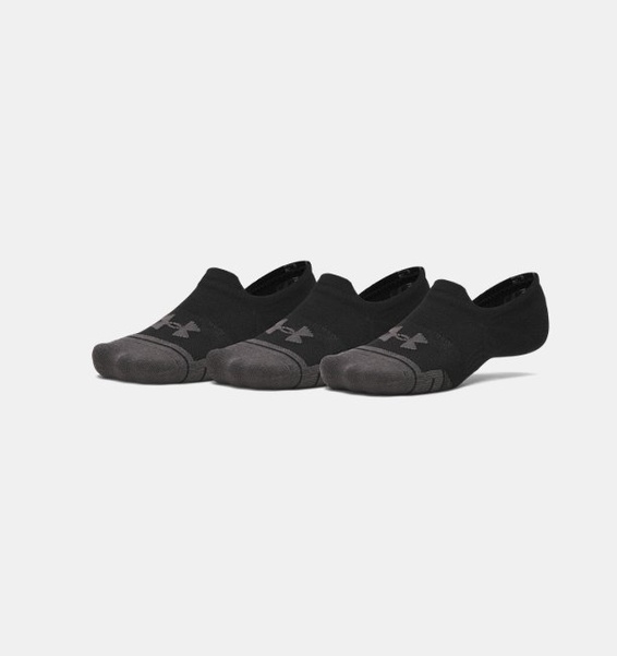 Siyah Unisex UA Perf Tech 3'lü Çorap