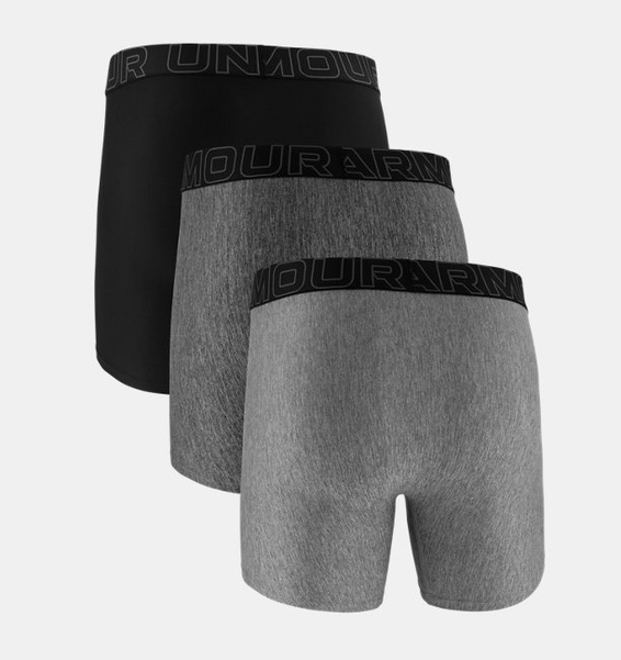 Gri Erkek UA Performance Tech 6" 3'lü Boxer