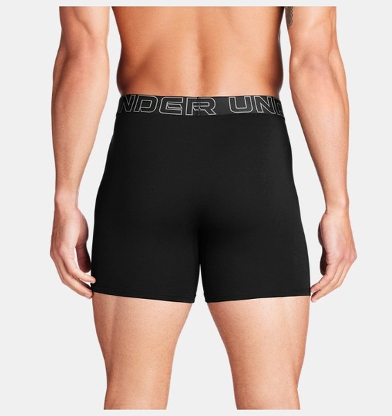 Siyah Erkek UA Performance Cotton 6" 3'lü Boxer
