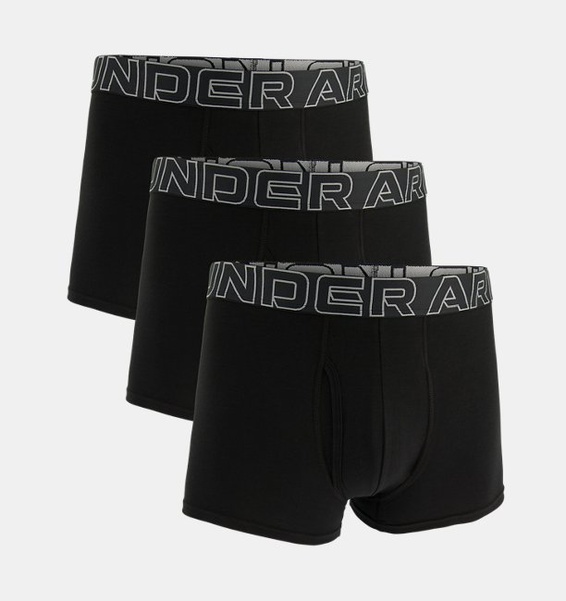 Siyah Erkek UA Performance Cotton 3" 3'lü Boxer