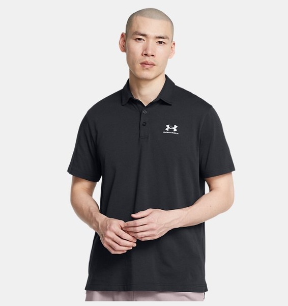 Siyah Erkek UA Icon Polo T-shirt