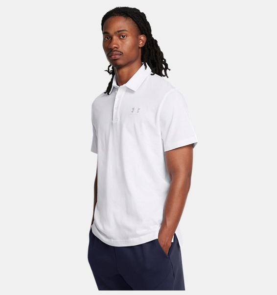 Beyaz Erkek UA Icon Polo T-shirt
