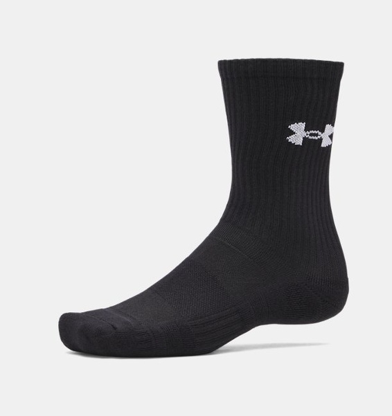 Siyah Unisex UA Performance Cotton 3'lü Çorap