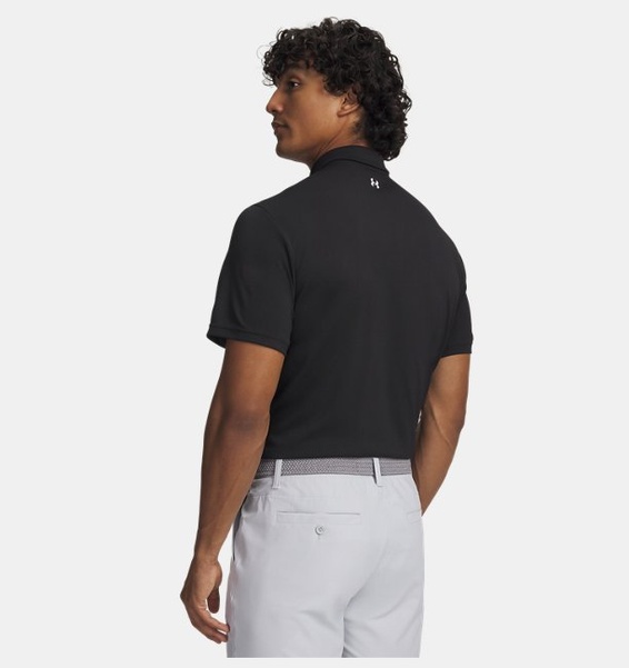 Siyah Erkek UA T2G Pique Polo T-Shirt