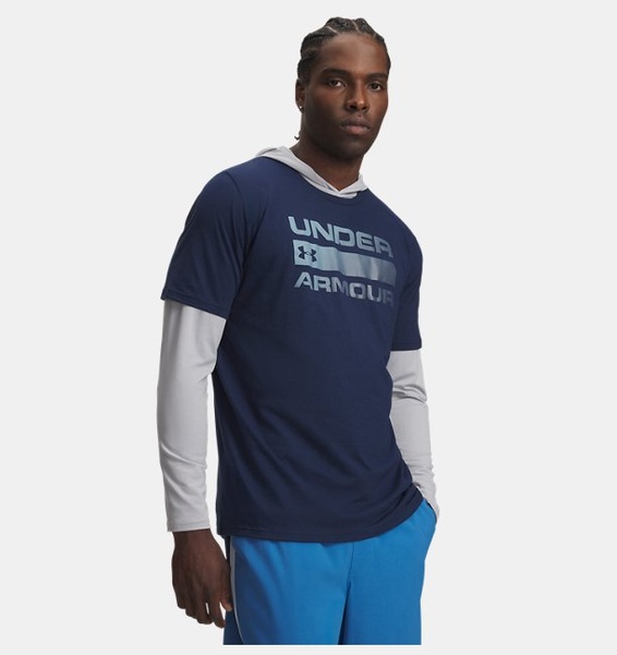 Mavi Erkek UA Team Issue Wordmark Kısa Kollu T-shirt