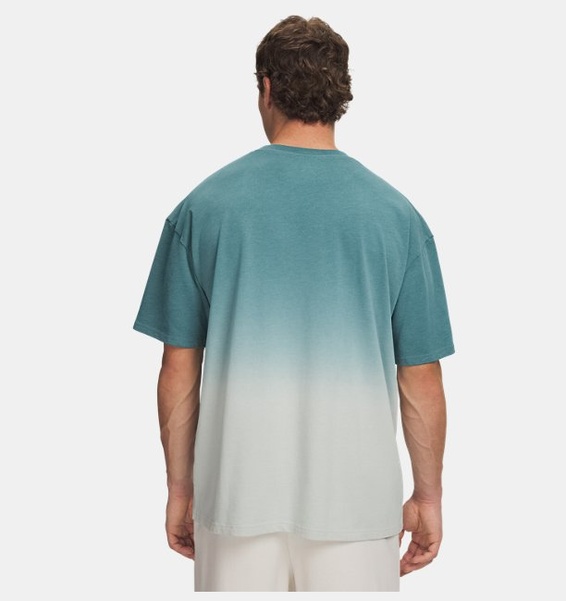 Yeşil Erkek UA Heavyweight Gradient Kısa Kollu T-shirt