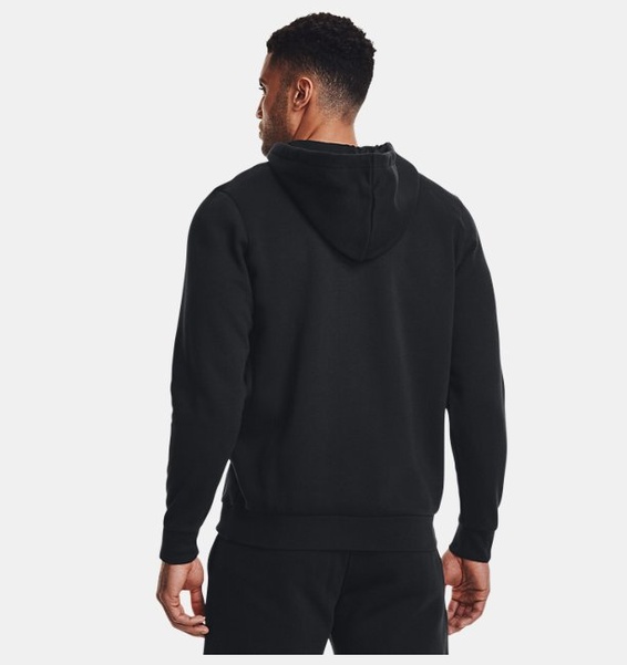 Siyah Erkek UA Icon Fleece Tam Fermuarlı Kapüşonlu Üst
