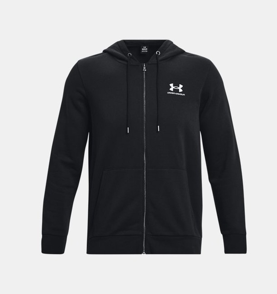 Siyah Erkek UA Icon Fleece Tam Fermuarlı Kapüşonlu Üst