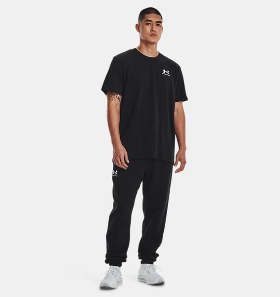 Siyah Erkek UA LOGO EMB Heavyweight Kısa Kollu T-shirt
