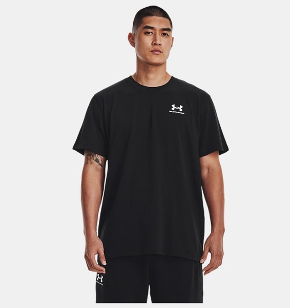 Siyah Erkek UA LOGO EMB Heavyweight Kısa Kollu T-shirt