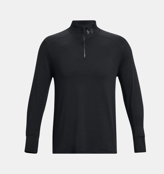 Siyah Erkek UA Lauch Pro 1/4 Fermuarlı Uzun Kollu T-shirt