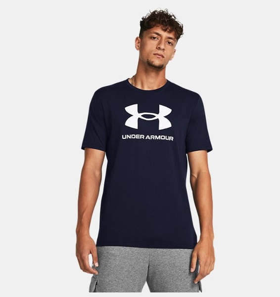 Mavi Erkek UA Sportstyle Logo Update Kısa Kollu T-shirt