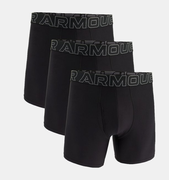 Siyah Erkek UA Performance Tech 6" 3'lü Boxer