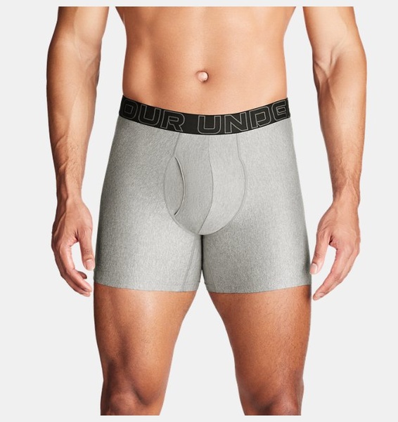 Gri Erkek UA Performance Tech 6" 3'lü Boxer