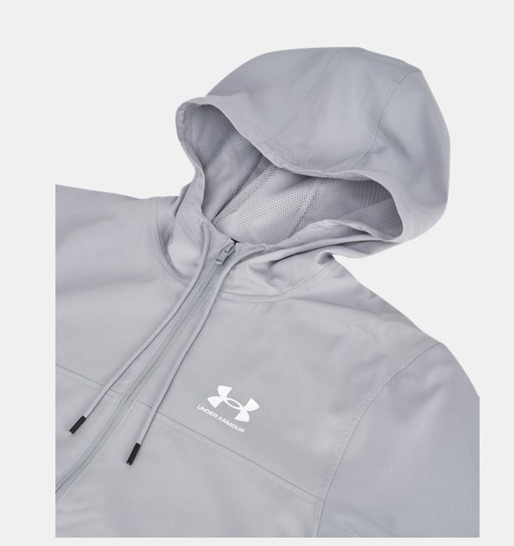 Gri Erkek UA Rival Woven Rüzgarlık