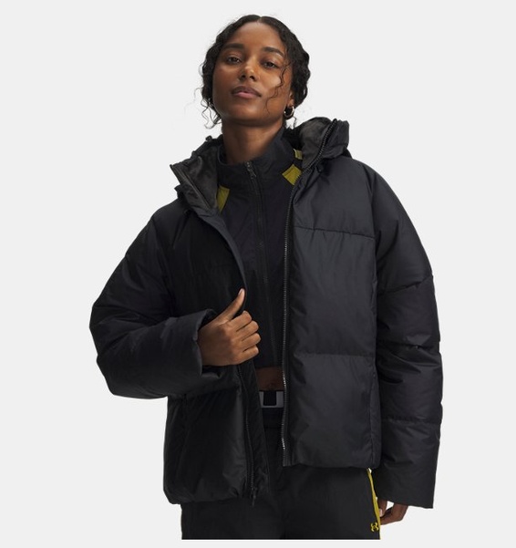 Siyah Kadın UA Limitless Down Puffer Mont
