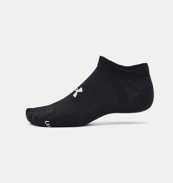Siyah Unisex UA Essential No Show 6'lı Çorap