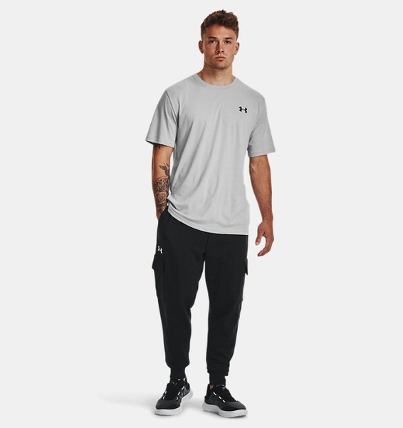 Gri Erkek UA Left Chest Lockup Kısa Kollu T-shirt