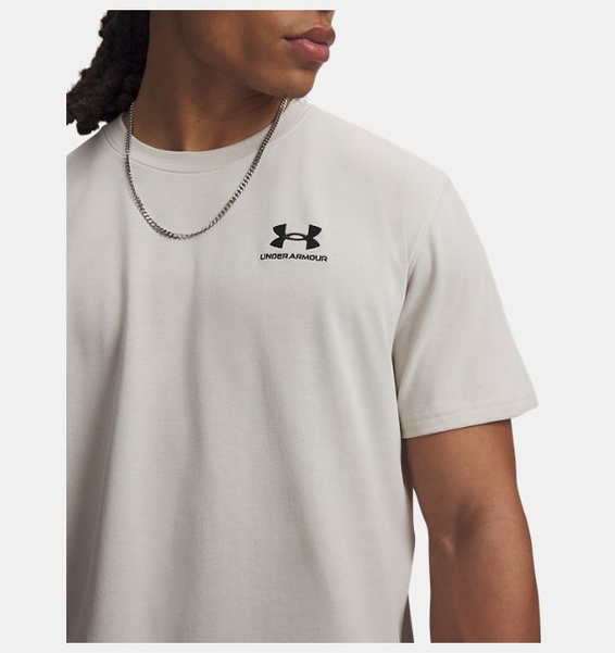 Beyaz Erkek UA LOGO EMB Heavyweight Kısa Kollu T-shirt