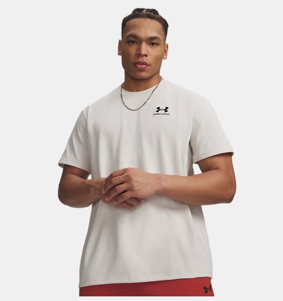 Beyaz Erkek UA LOGO EMB Heavyweight Kısa Kollu T-shirt