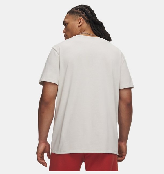 Beyaz Erkek UA LOGO EMB Heavyweight Kısa Kollu T-shirt