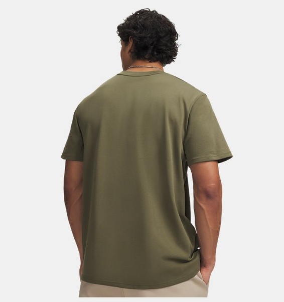 Yeşil Erkek UA LOGO EMB Heavyweight Kısa Kollu T-shirt