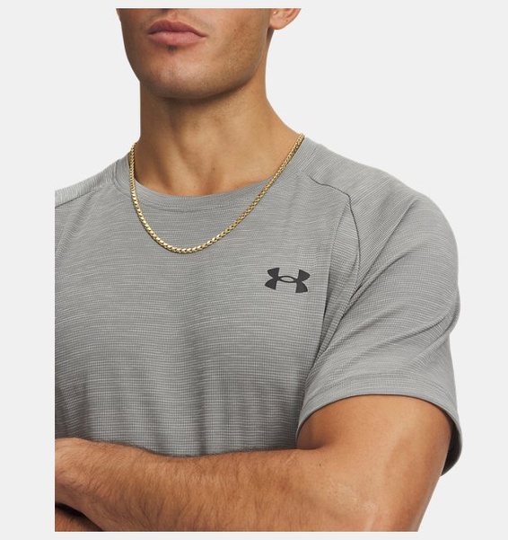 Yeşil Erkek UA Tech Textured Kısa Kollu T-shirt