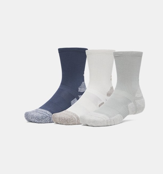 Gri Unisex UA Perf Tech Pro Crew 3'lü Çorap