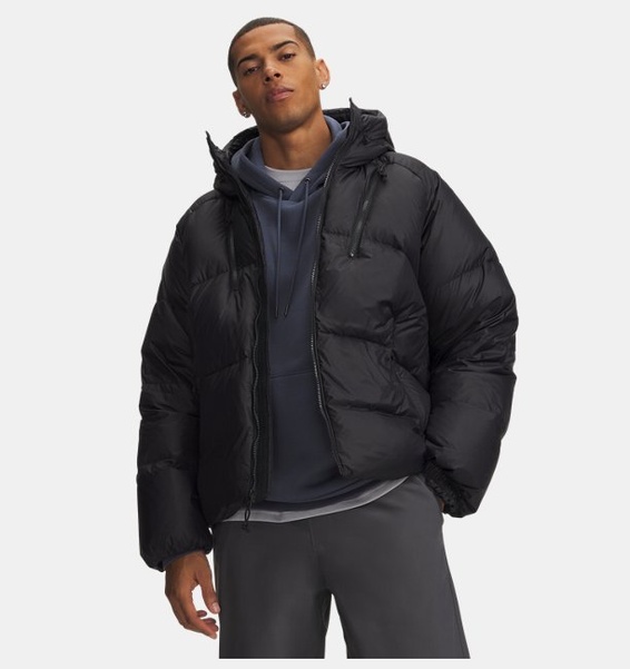 Siyah Erkek UA Limitless Utility Puffer Mont