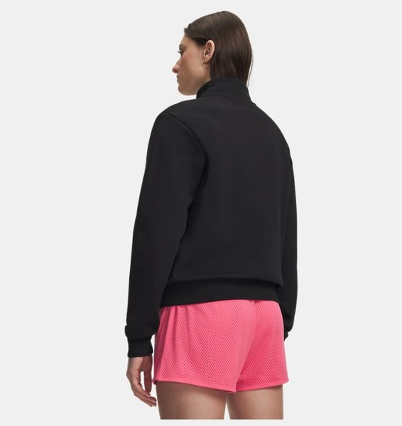 Siyah Kadın UA Rival Fleece Yarım Fermuarlı Sweatshirt