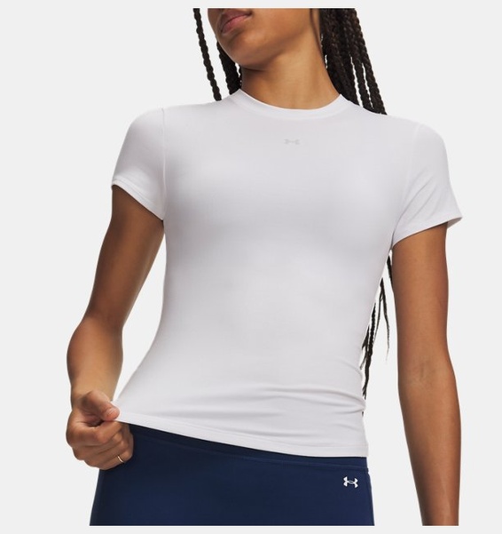 Beyaz Kadın UA Motion Fitted Kısa Kollu T-shirt