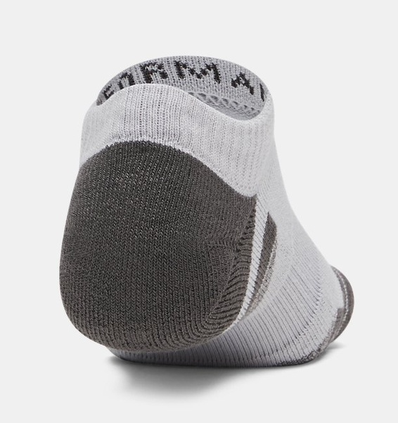 Gri Unisex UA Perf Tech 3'lü No Show Çorap