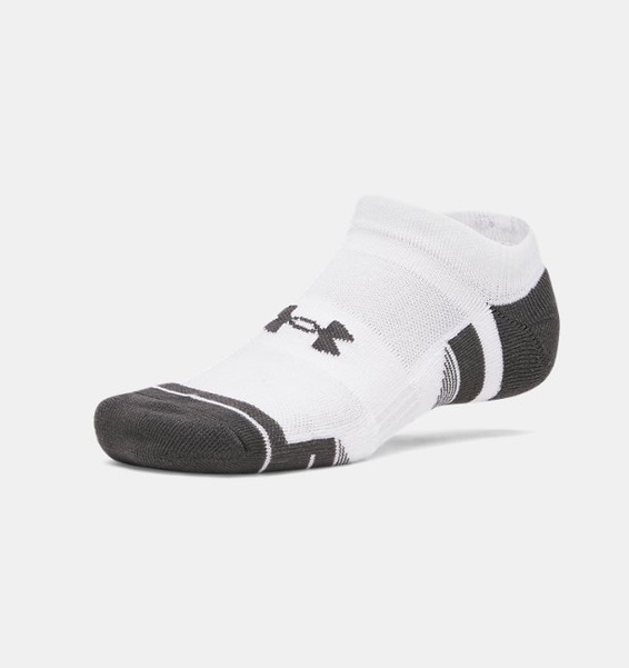 Beyaz Unisex UA Perf Tech 3'lü No Show Çorap