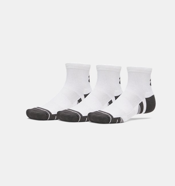 Beyaz Unisex UA Perf Tech 3'lü Çorap