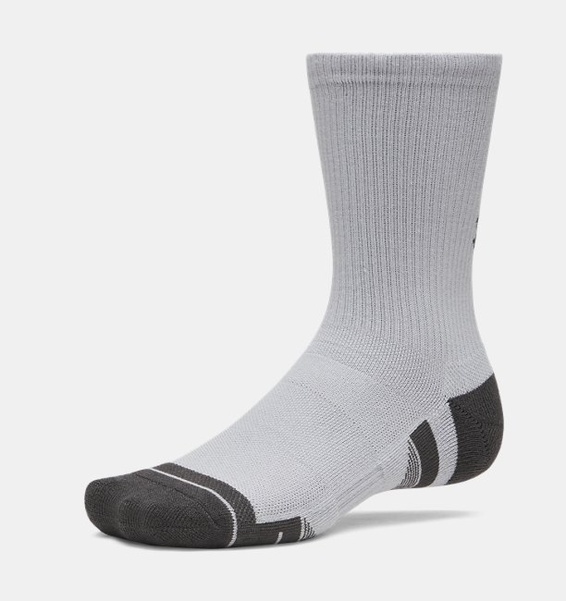 Gri Unisex UA Perf Tech 3'lü Crew Çorap